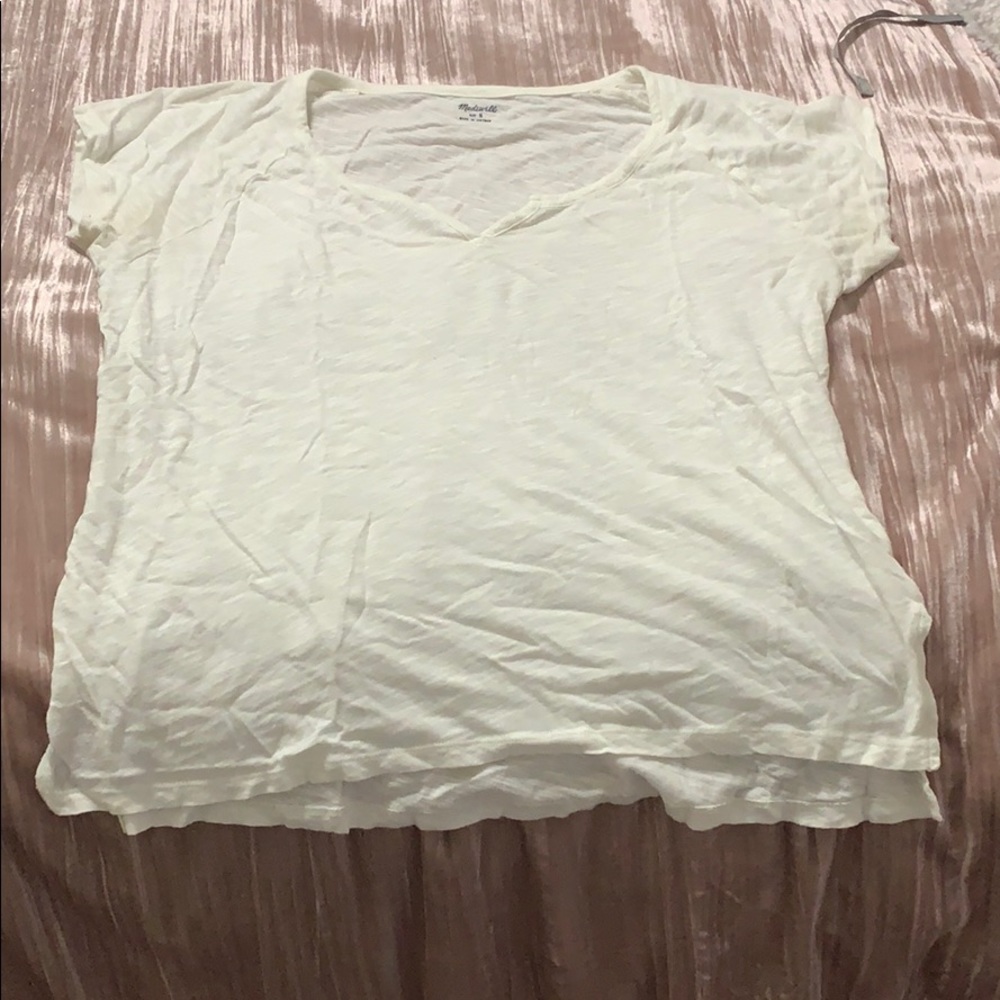 madewelll white notch tee